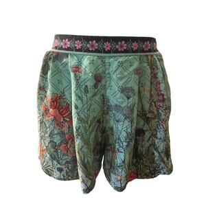 MODA BARONESSA Leon Printed Silk LOUNGEWEAR Shorts Size XS 100% Silk